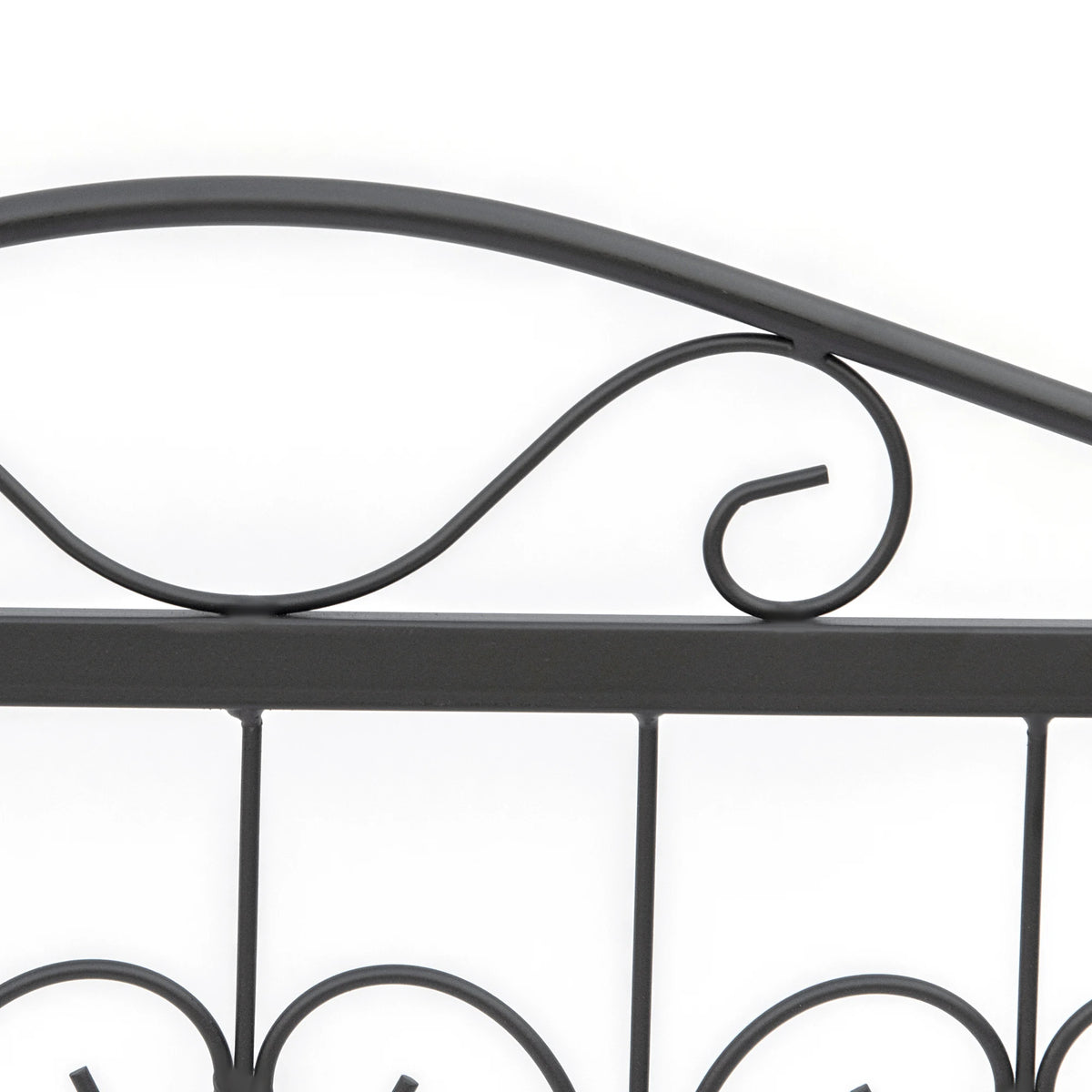 Outsunny Decorative Garden Fencing, 8PCs Outdoor Picket Fence Panels, Rustproof Metal Wire Landscape Flower Bed Border Edging Animal Barrier, Black