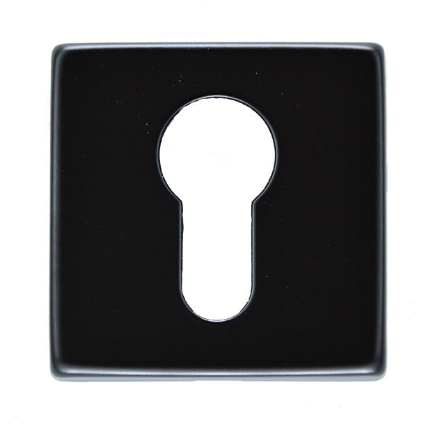 ESCUTCHEON - EURO PROFILE ON CONCEALED FIX SQUARE ROSE ARTQE NERO (MATT BLACK) - MATT BLACK - EACH