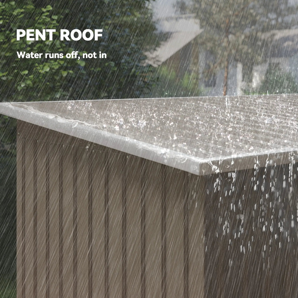 Outsunny 4 x 9ft Metal Shed, with Foundation Shed - Brown