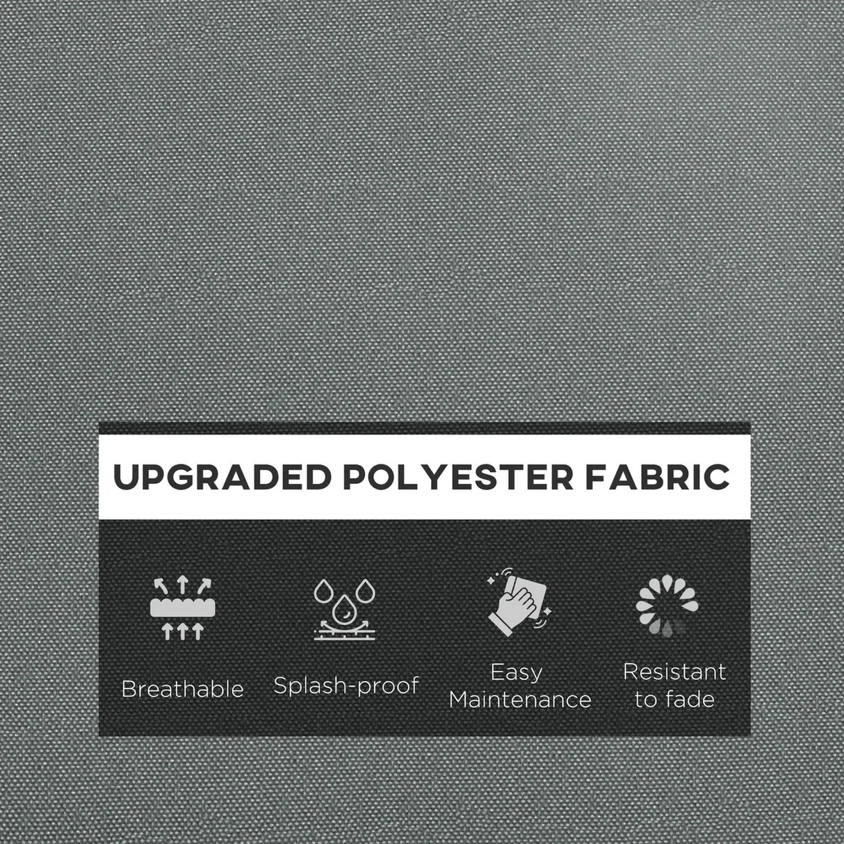 Outsunny 2 Seater Back and Seat Cushion Pillows Replacement, Patio Chair Cushions Set for Indoor Outdoor, Charcoal Grey