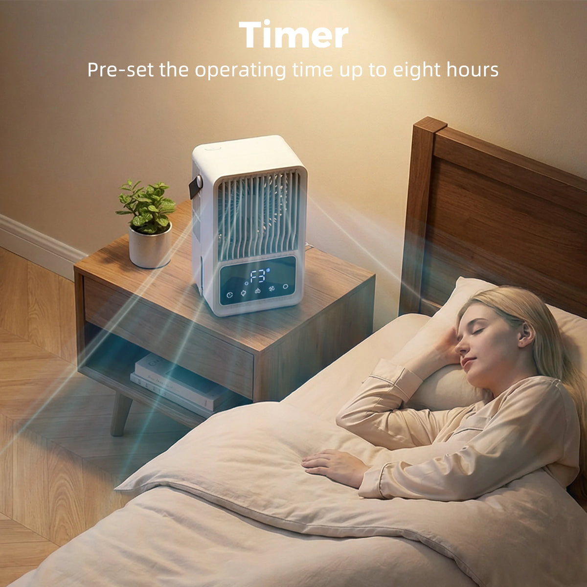 HOMCOM Portable Air Conditioner, 4-in-1 Mini Air Cooler with 3 Wind Speed, 2 Mist Mode, 7 Colour RGB Light, Black