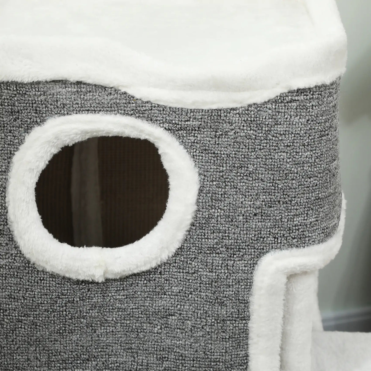 PawHut 75 cm Cat Tree, Cat Tower Condo for Indoor Cats with Scratching Post, Jumping Platform, Grey