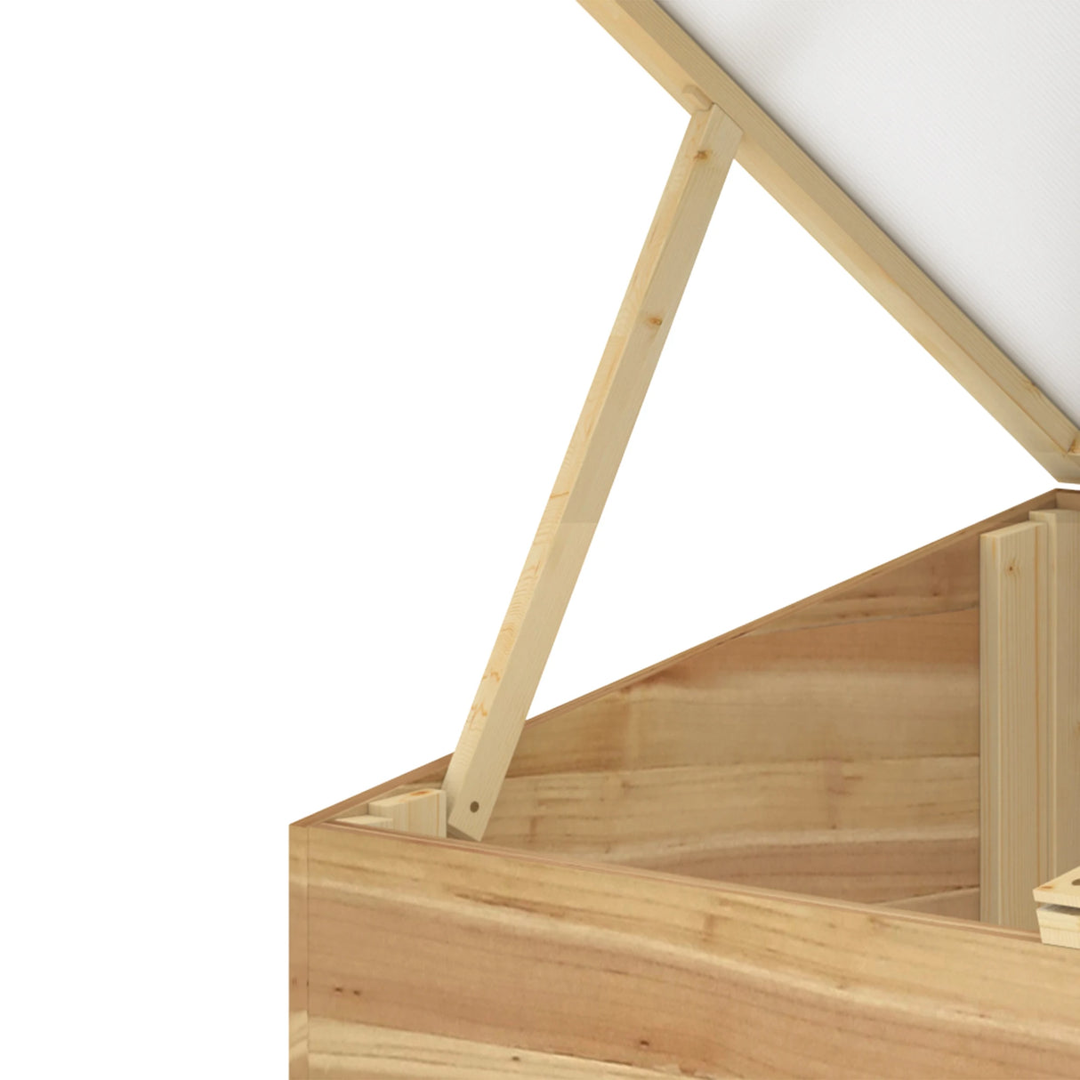 Outsunny Wooden Cold Frame Greenhouse Garden Polycarbonate Grow House with Independent Openable Top Covers for Flowers, Vegetables, Plants, 100 x 50 x 36 cm, Natural