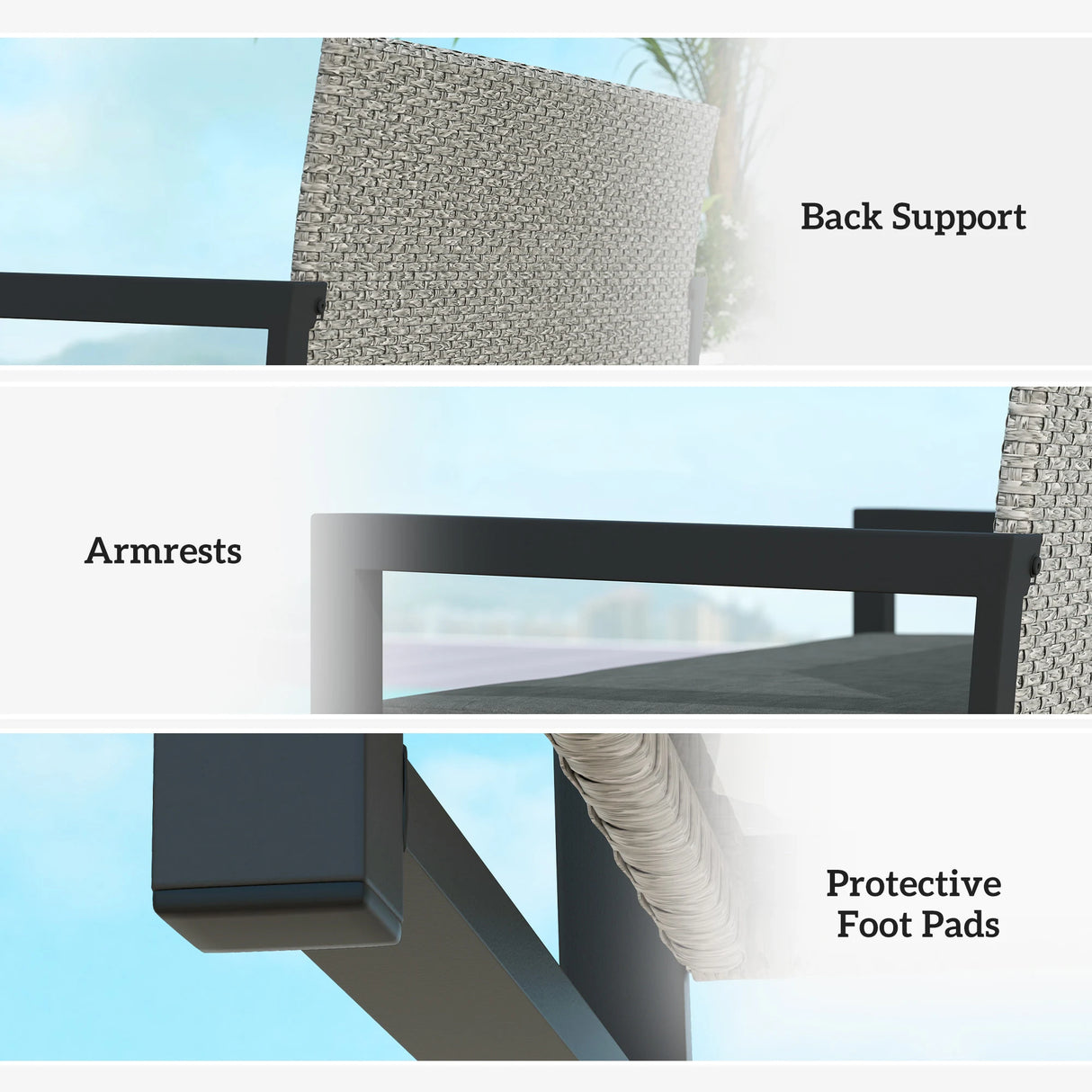 Outsunny 151.5L Storage Garden Bench, with Cushion - Grey