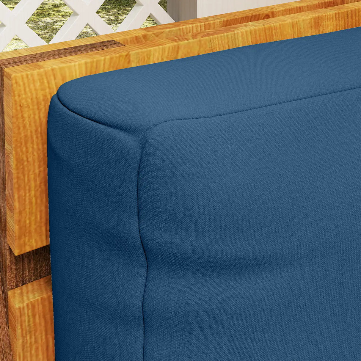 Outsunny Two Piece Seat Pallet and Back Cushions - Navy Blue