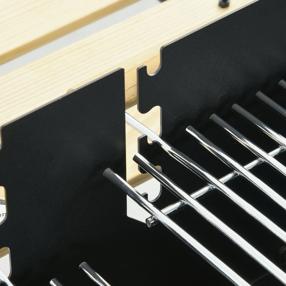 Outsunny Charcoal BBQ Grill, Barbecue Trolley with Double Adjustable Grill, Side Table, Storage Shelf and Wheels for Outdoor Garden Party Cooking, Black