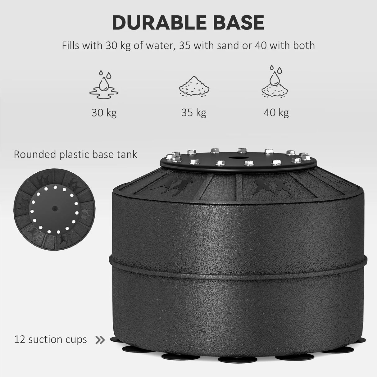 HOMCOM 155-205cm 3-IN-1 Freestanding Boxing Punching Bag Stand, Boxing Speed Trainer with Rotating Flexible Arm, Speed Ball, Fillable Base, Black