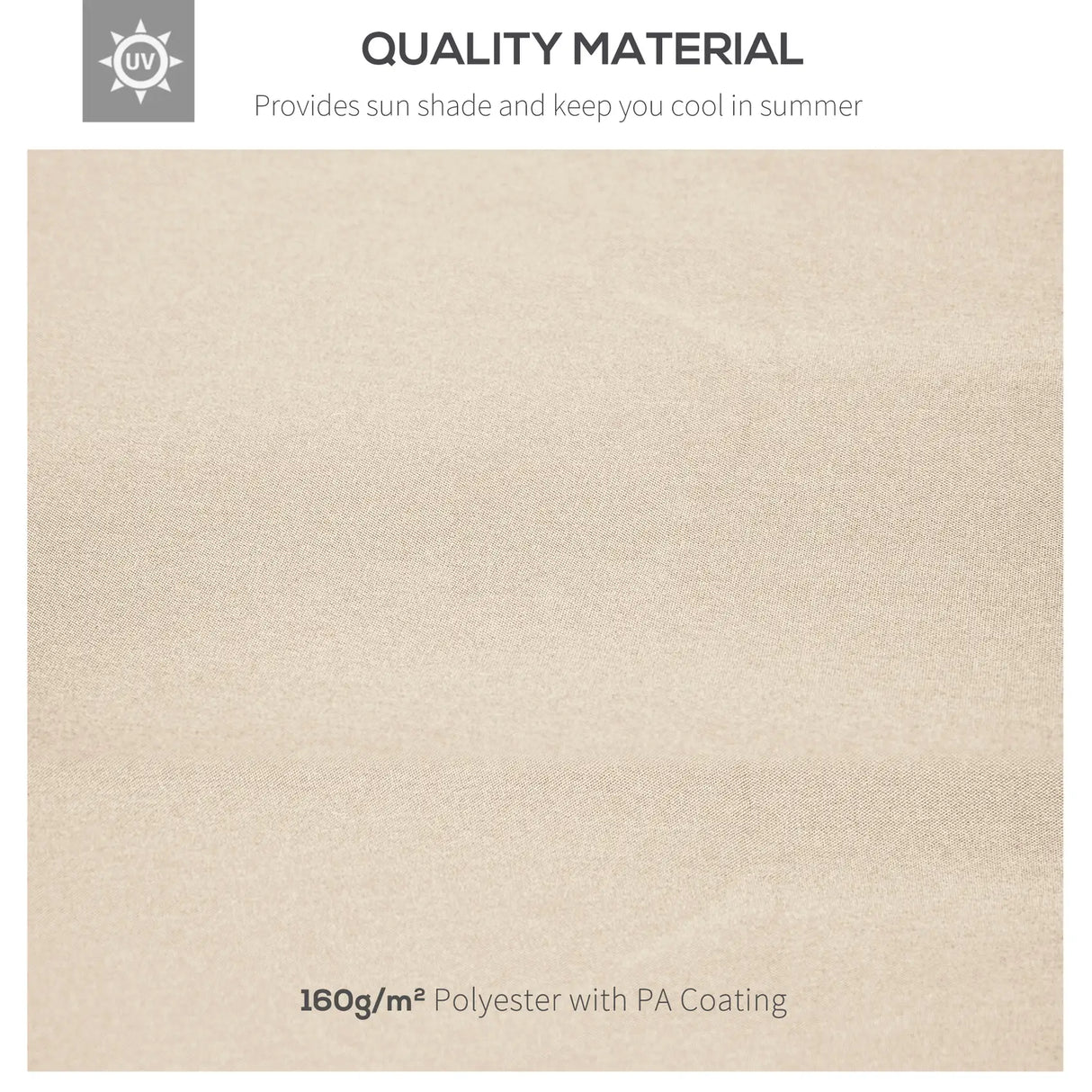 Outsunny 3x3(m) Replacement Gazebo Canopy, Double Tier Roof Top for Garden, Patio, Outdoor, Beige (TOP ONLY)