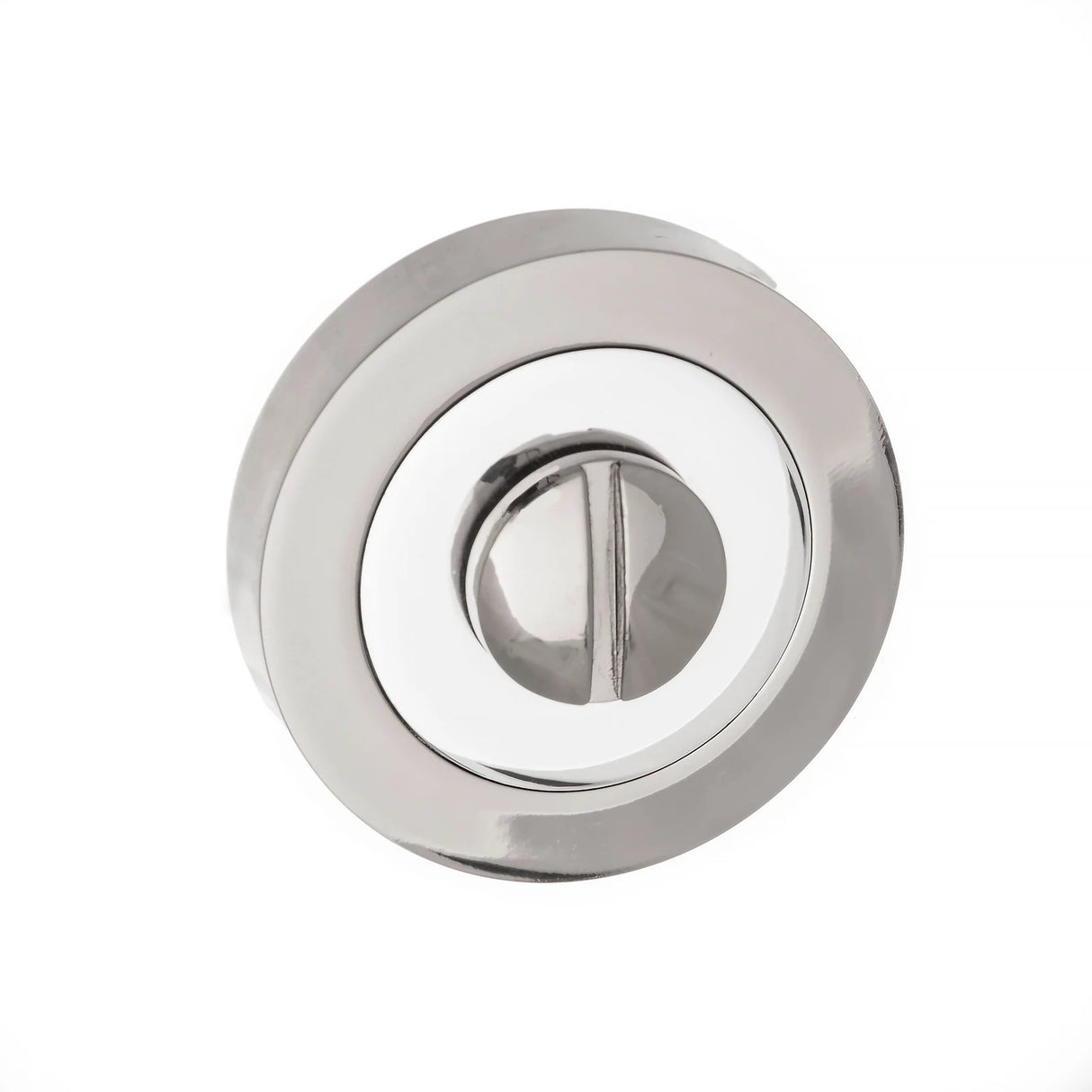 STATUS WC Turn and Release on Round Rose - Satin Chrome/Polished Chrome - Each