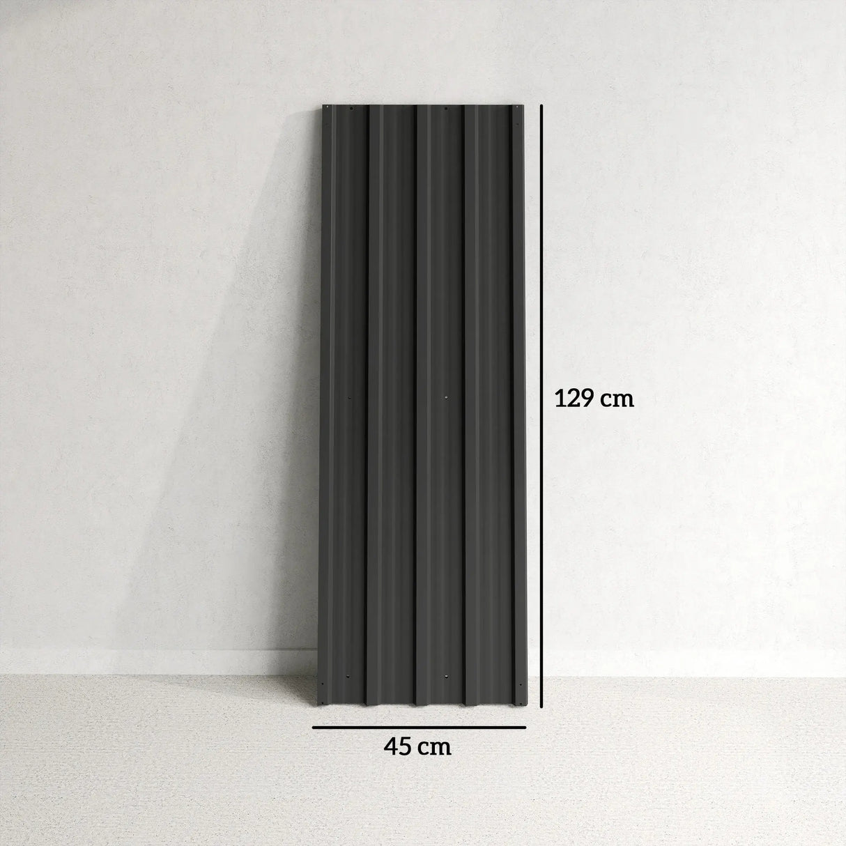 Outsunny Set of 12 Corrugated Steel Roof Sheet Panels - Black