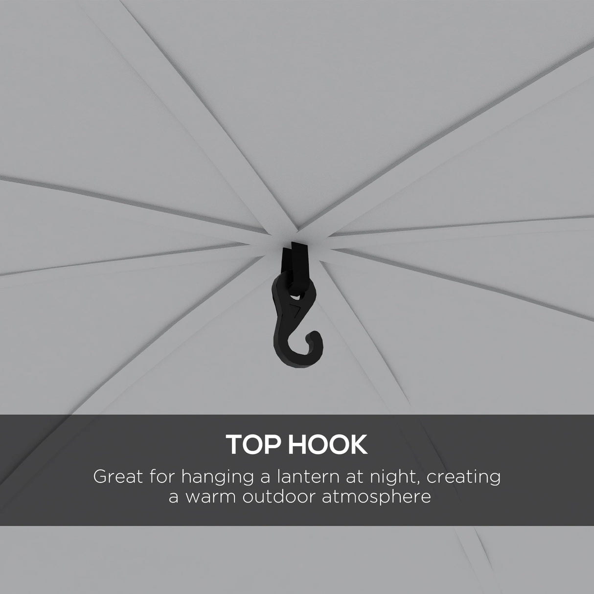 Outsunny 3.5 x 3.5M Camping Gazebo, Outdoor Event Shelter Dome Tent Garden Sun Shelter Patio Spire Arc Pavilion Camp Sun Shade Tent for 6-8 Person, Light Blue