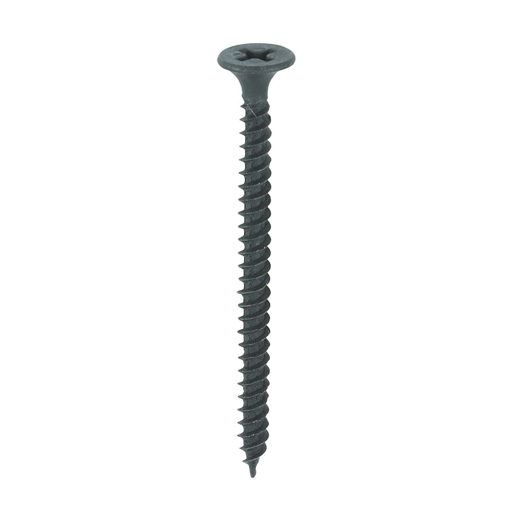 1000 x TIMCO Drywall Fine Thread Bugle Head Black Screws - 3.5 x 50