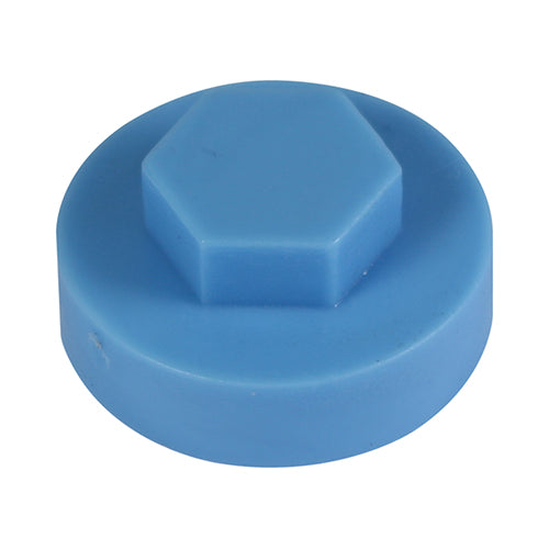 1000 x TIMCO Hex Head Cover Caps Cornflower - 16mm