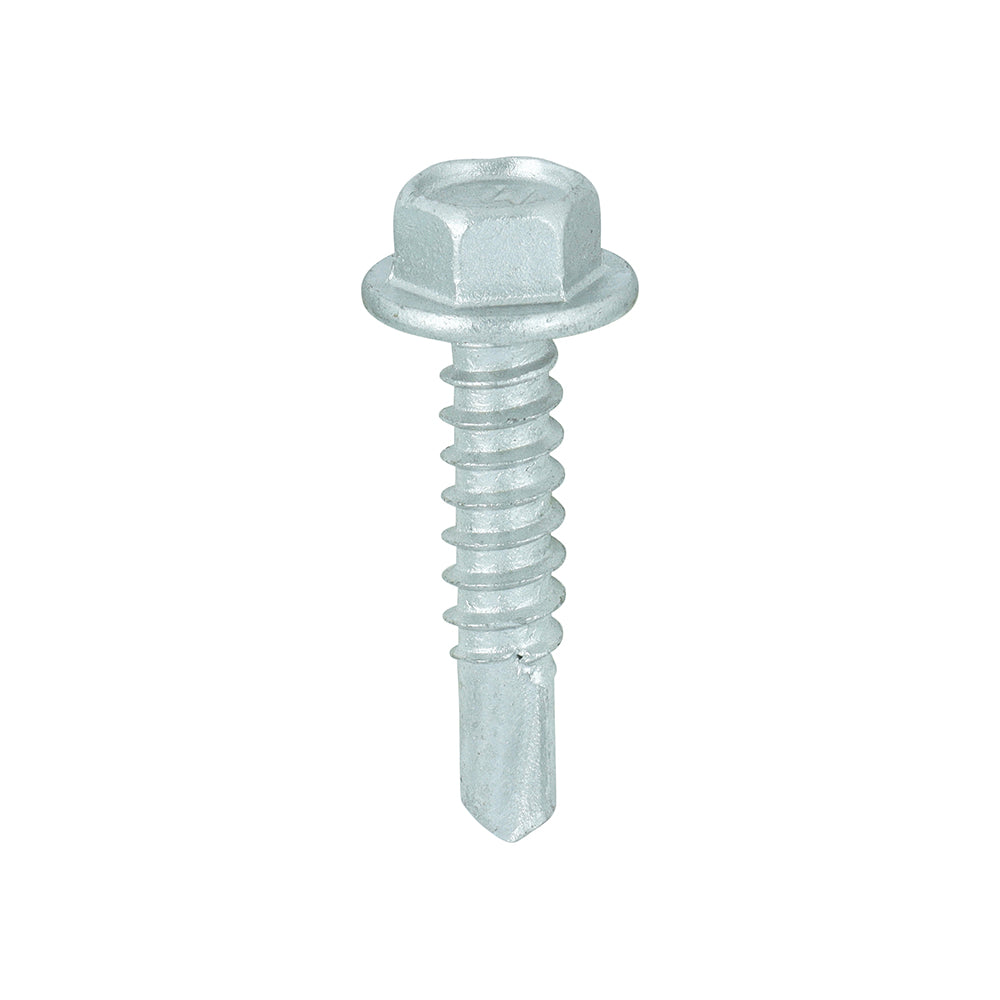 100 x TIMCO Self-Drilling Light Section Screws Exterior Silver - 5.5 x 25