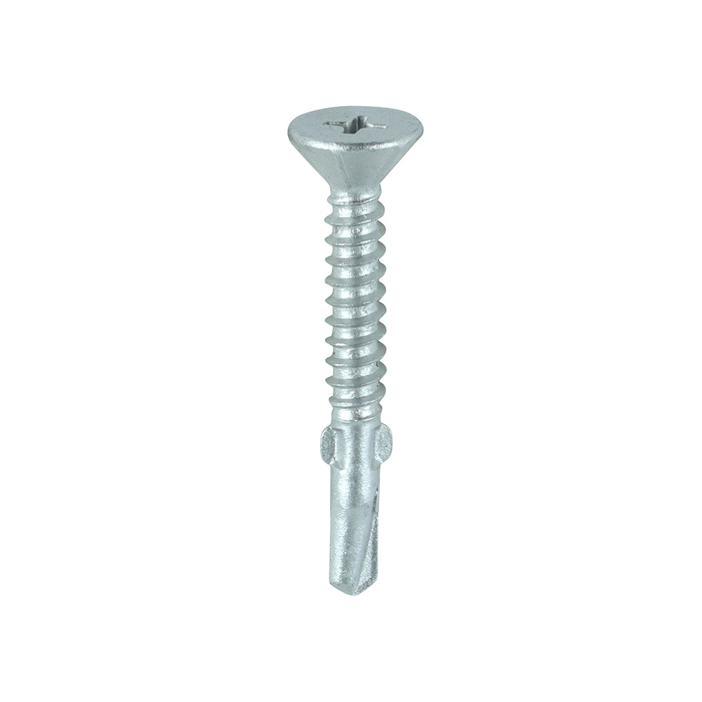 200 x TIMCO Self-Drilling Wing-Tip Steel to Timber Light Section Exterior Silver Screws - 4.8 x 38