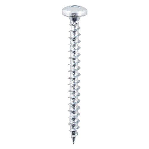 200 x TIMCO Solo Pan Head Silver Woodscrews - 5.0 x 40