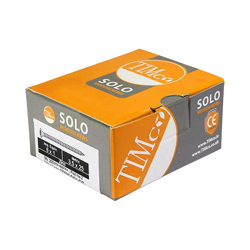 200 x TIMCO Solo Countersunk Silver Woodscrews - 4.5 x 25
