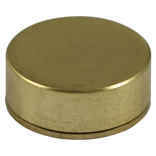 4 x TIMCO Threaded Screw Caps Solid Brass Satin Brass - 16mm