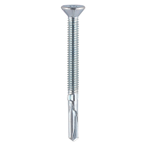200 x TIMCO Self-Drilling Wing-Tip Steel to Timber Heavy Section Silver Screws - 5.5 x 65