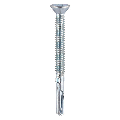 100 x TIMCO Self-Drilling Wing-Tip Steel to Timber Heavy Section Silver Screws - 5.5 x 100