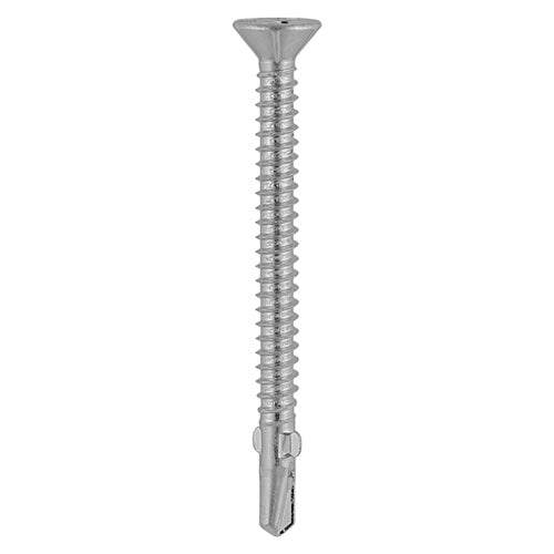 200 x TIMCO Self-Drilling Wing-Tip Steel to Timber Light Section Exterior Silver Screws - 5.5 x 50