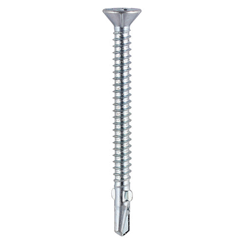 200 x TIMCO Self-Drilling Wing-Tip Steel to Timber Light Section Silver Screws - 4.2 x 32