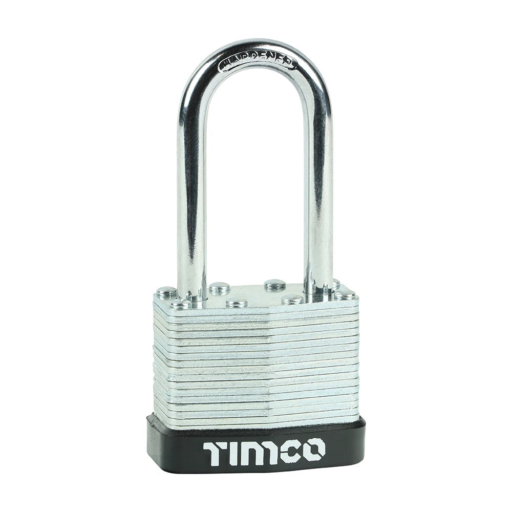 TIMCO Laminated Padlock - Long Shackle - 40mm