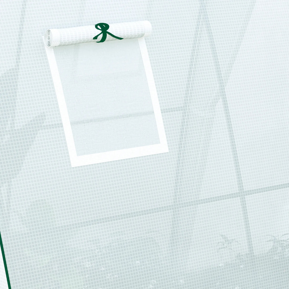 Outsunny Hoop House Greenhouse with Sandbags, Walk-In Tunnel Green House with 2 Doors and Screen Windows, 1.8 x 1.8 x 2m, White