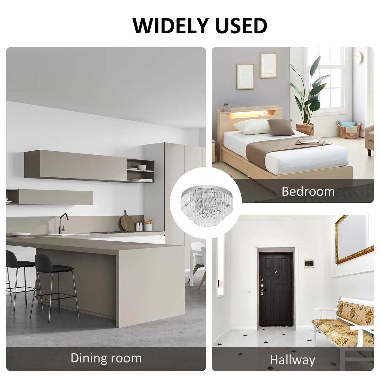 HOMCOM 122 Crystallite Ceiling Chandelier