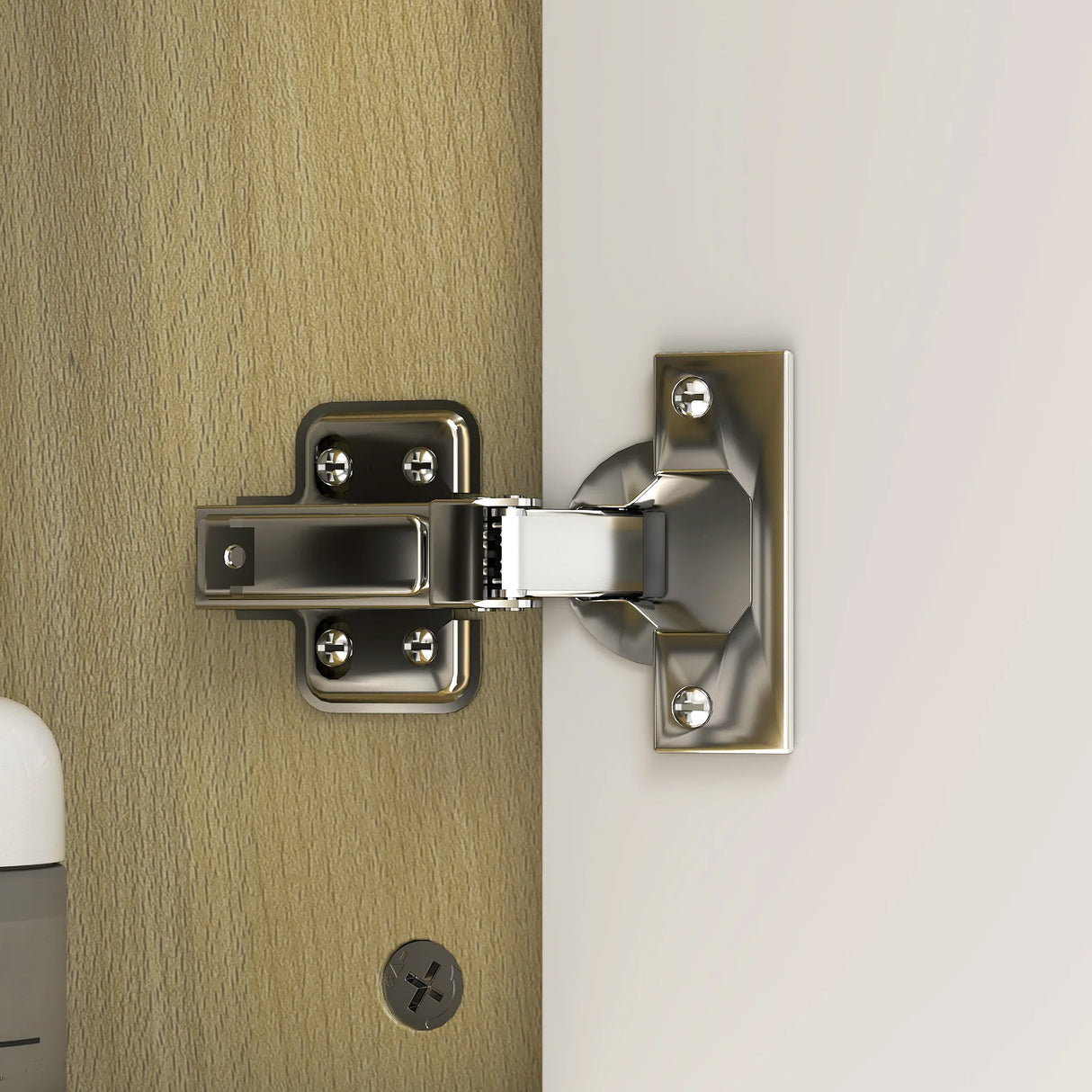 HOMCOM Bathroom Mirror Cabinet with Open Storage Shelves - Natural Wood Finish