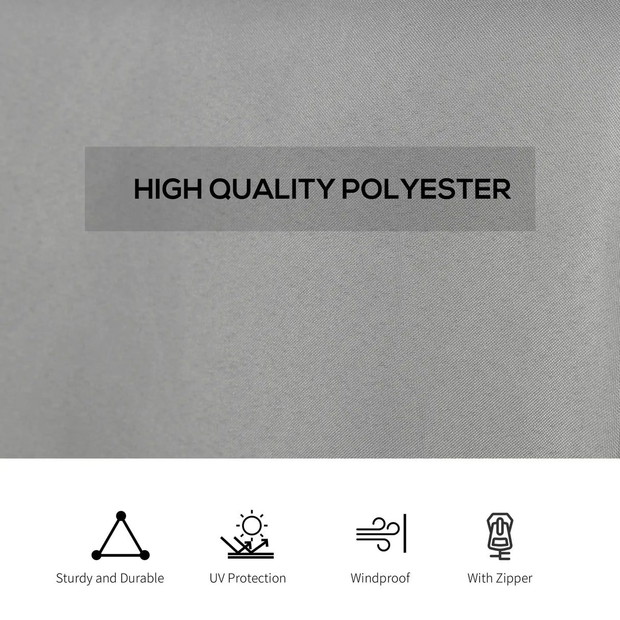 Outsunny 4 Pack Replacement Gazebo Curtains Privacy Panel for Most 3 x 4m Gazebo Canopy Pavillion Outdoor Shelter Sidewalls Accessories Light Grey