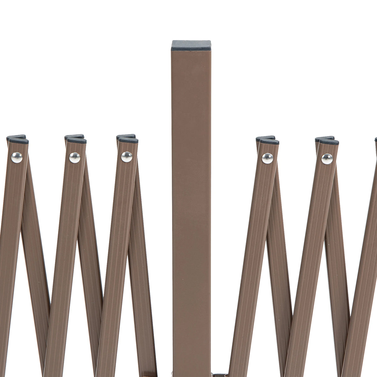 Outsunny Expanding Trellis Fence Freestanding Movable Fence Foldable Garden Screen Panel Aluminium, 405cm x 103.5cm, Dark Brown