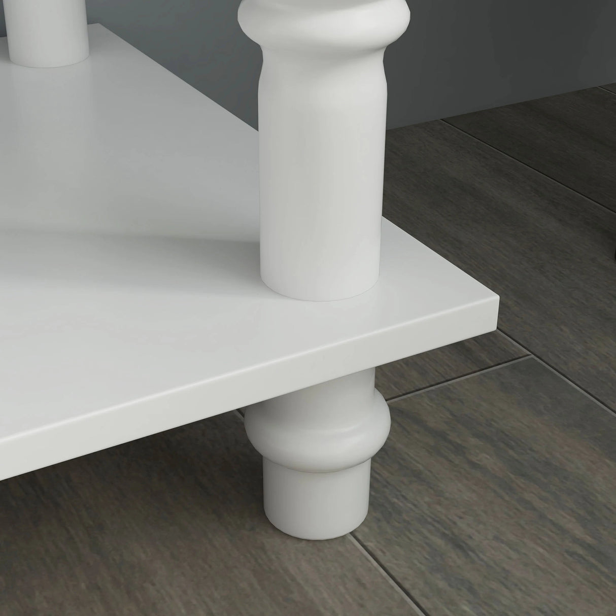 HOMCOM Console Table Modern Sofa Side Desk with Storage Shelves Drawers for Living Room Entryway Bedroom White