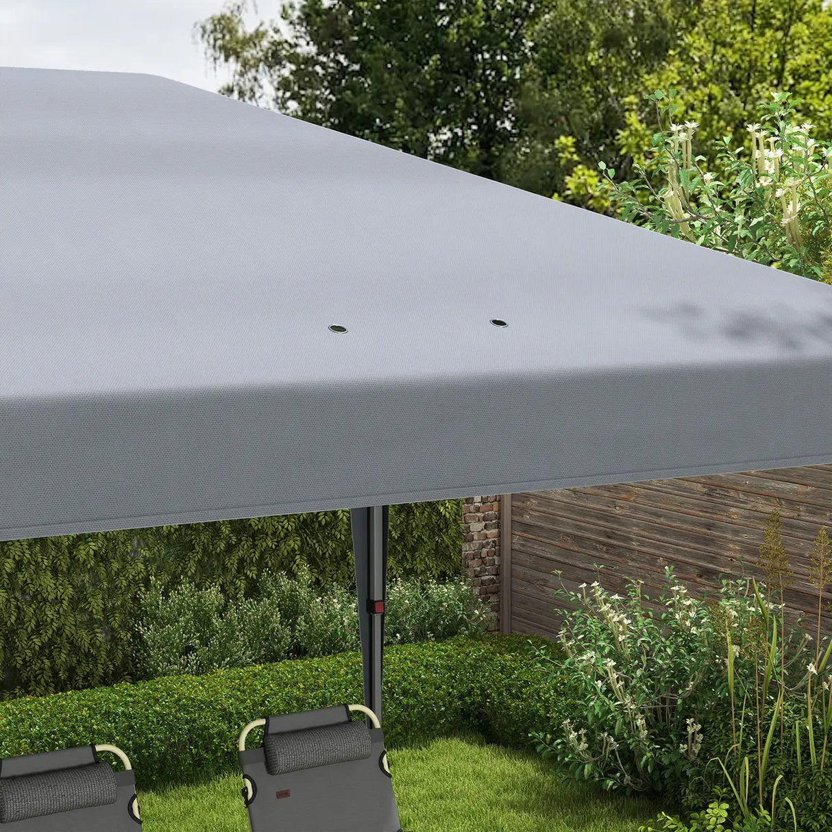 Outsunny Pop Up Gazebo 3 x 6m, Foldable Canopy Tent, Height Adjustable Wedding Awning Canopy w/ Carrying Bag, Grey