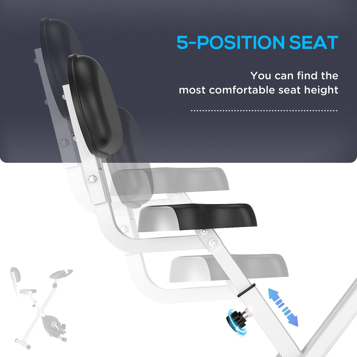 HOMCOM Folding Exercise Bike, Fitness Bicycle Indoor Trainer, 8-Level Magnetic Resistance Adjustable, with LCD Monitor, Pulse Sensor, Grey