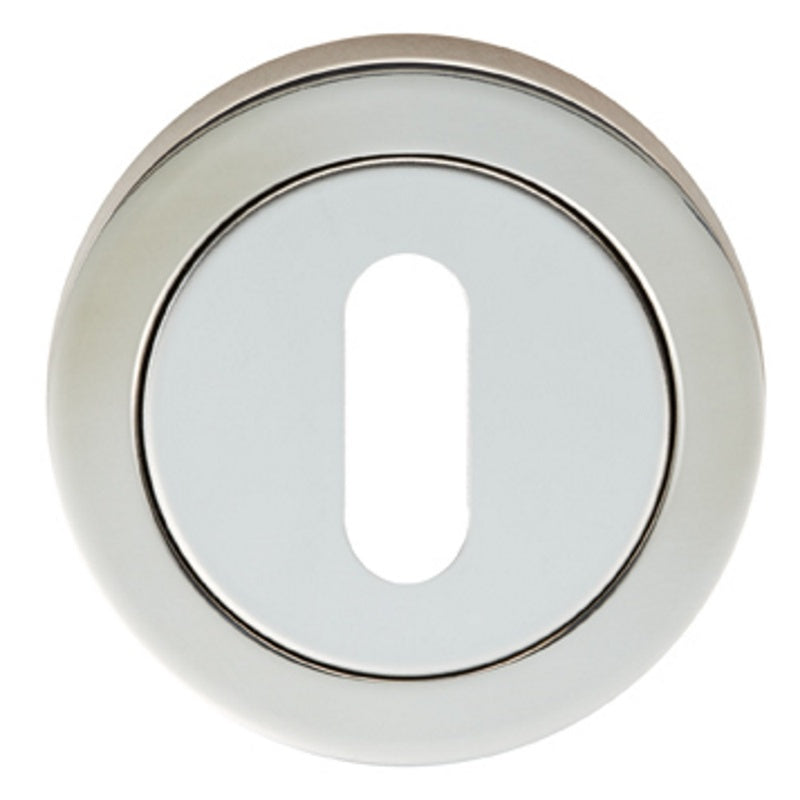 ESCUTCHEON - LOCK PROFILE - SCREW-ON ROUND ROSE - BRIGHT STAINLESS STEEL - 52 x 7 - EACH