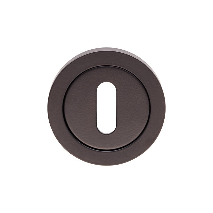 ESCUTCHEON - LOCK PROFILE - SCREW-ON ROUND ROSE - MATT BLACK - EACH