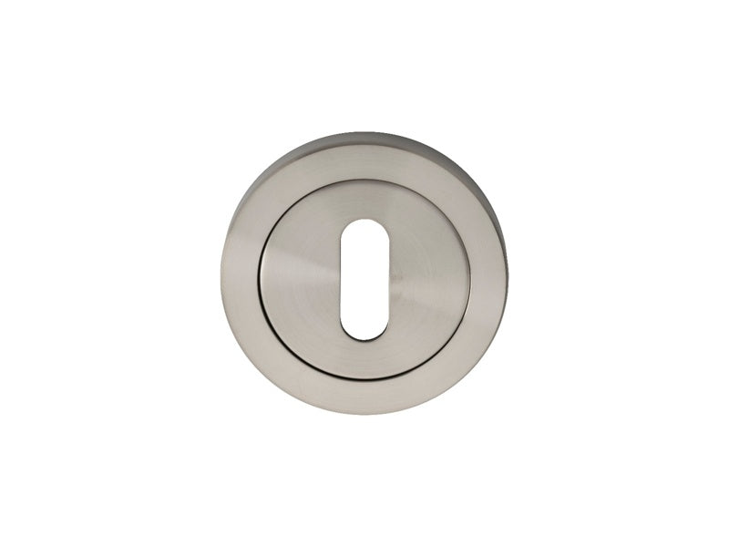 ESCUTCHEON - LOCK PROFILE - SCREW-ON ROUND ROSE - SATIN STAINLESS STEEL - 52 x 7 - EACH