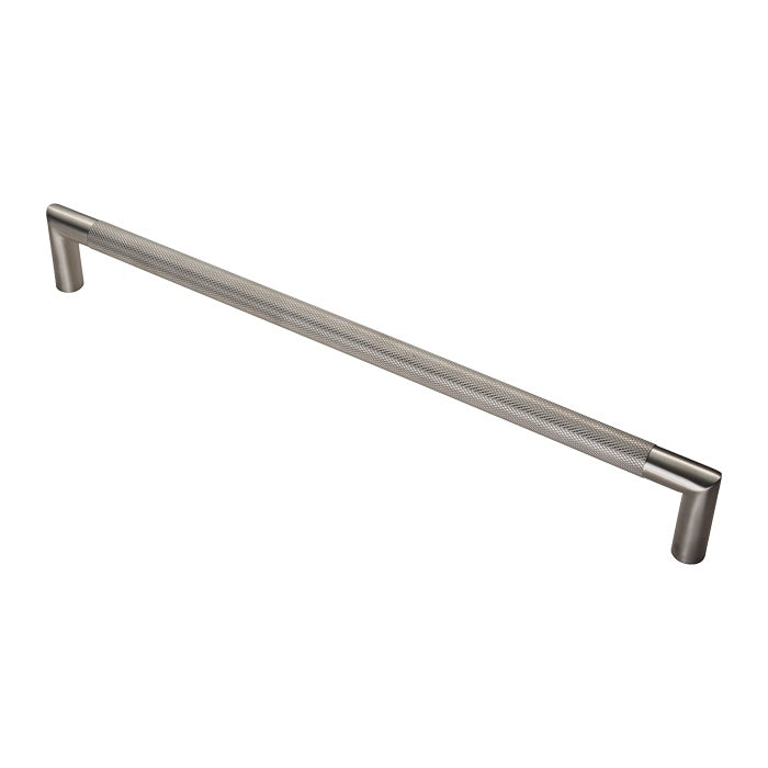 20MM DIA. CROWN KNURLED PULL HANDLE - 450MM C/C - BOLT THROUGH FIXING_x005F
- SATIN STAINLESS STEEL - EACH