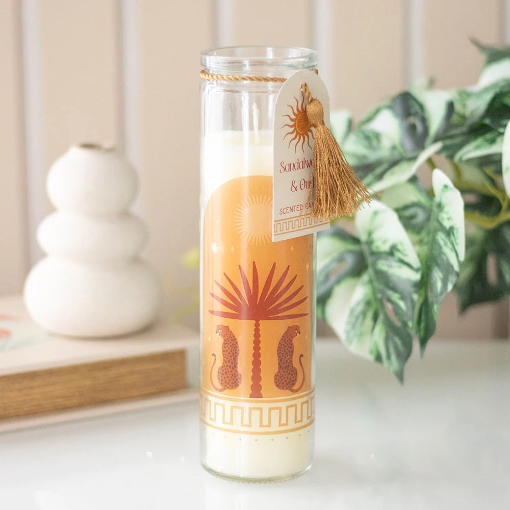 Leopard Palm Sandalwood & Oud Tube Candle