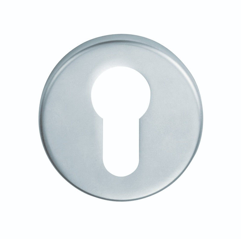 ESCUTCHEON - EURO PROFILE ON CONCEALED FIX PUSH ON ROUND ROSE - SATIN CHROME - 52MM - EACH