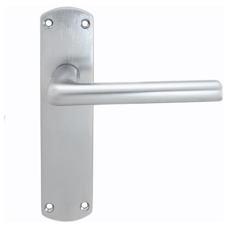 SEROZZETTA UNO LEVER ON BACKPLATE - LATCH - SATIN CHROME - 42MM X 170MM - PAIR