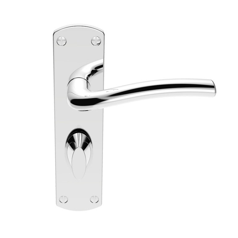SEROZZETTA CUATRO LEVER ON BACKPLATE - BATHROOM 57MM C/C - POLISHED CHROME - 42MM X 170MM - PAIR