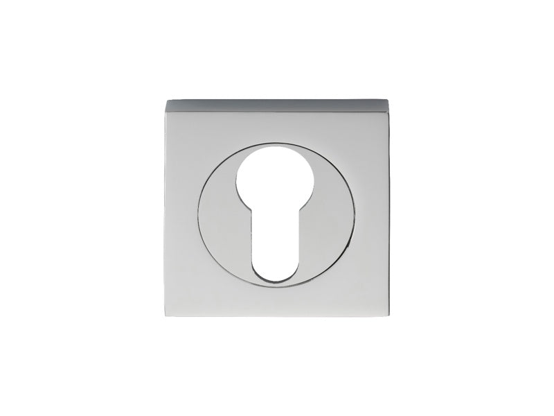 ESCUTCHEON - EURO PROFILE - SQUARE ROSE - POLISHED CHROME - 52MM - EACH