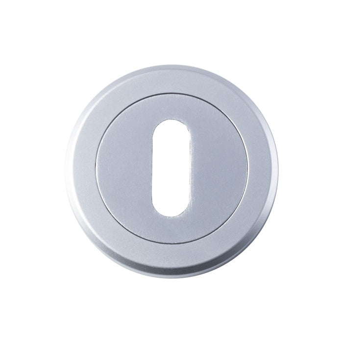 ESCUTCHEON - LOCK PROFILE - SCREW-ON ROUND ROSE - SATIN CHROME - 52MM - EACH