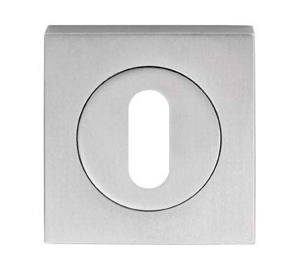 ESCUTCHEON - LOCK PROFILE - SQUARE ROSE - SATIN CHROME - 52MM - EACH