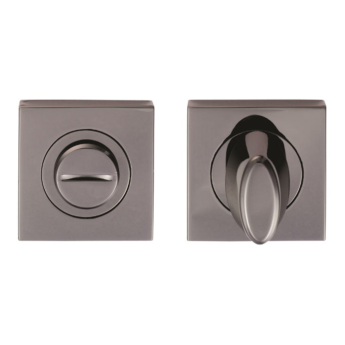 TURN & RELEASE - 5MM SPINDLE - SQUARE ROSE - BLACK NICKEL - 52MM - SET