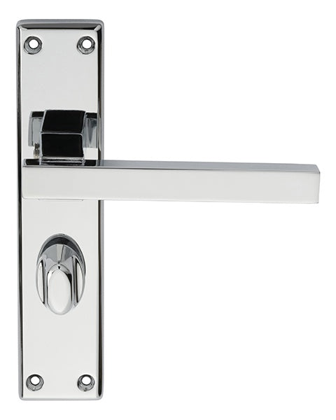 STRATUS LEVER ON FACE-FIX BACKPLATE - BATHROOM 57MM - POLISHED CHROME - 180 X 40MM - PAIR