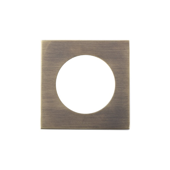 SQUARE SZM OUTER ROSE COVER PACK - ANTIQUE BRASS - PAIR
