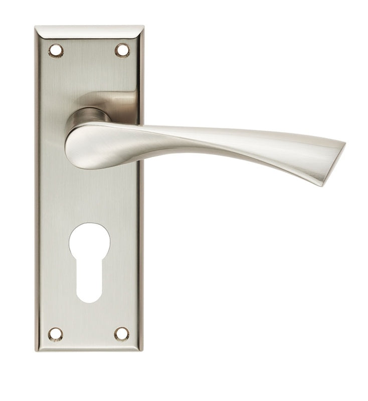 VENTI LEVER ON FACE-FIX BACKPLATE - EURO 47.5MM - SATIN NICKEL - PAIR
